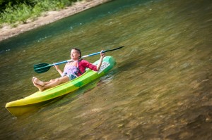 canoa k1, en el rio sella